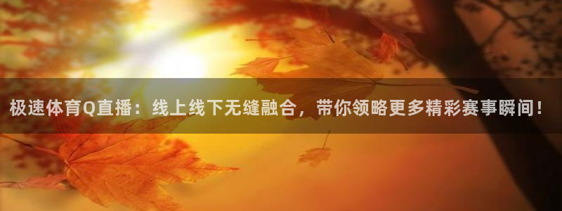 极速体育Q直播：线上线下无缝融合，带你领略更多精彩赛事瞬间！